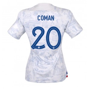 France Kingsley Coman #20 Replica Away Stadium Shirt for Women World Cup 2022 Short Sleeve